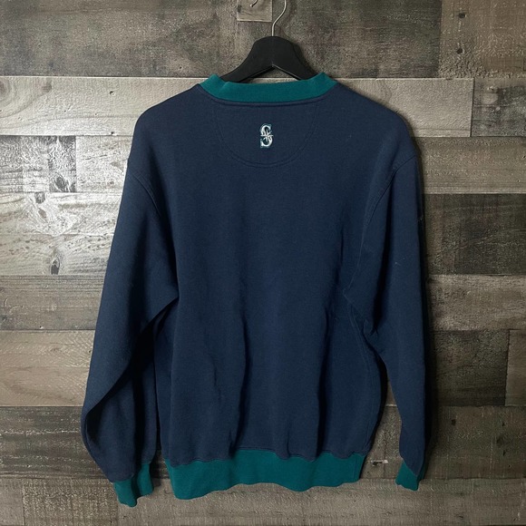 SOLD VTG Seattle Mariners Stitched Patch Pullover - Picture 2 of 2